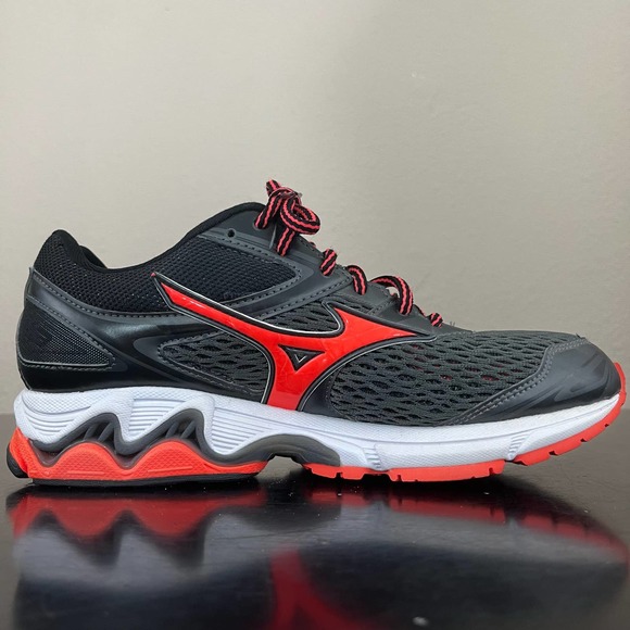 Mizuno Wave Inspire 13 Size 8 Gray Orange Athletic Running Shoes Women's US - Picture 3 of 11